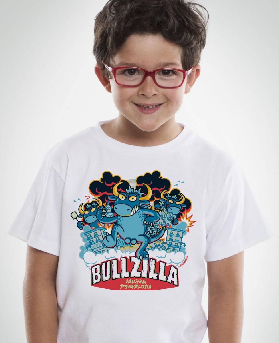 Kukuxumusu Camiseta de niño Toro Bullzilla